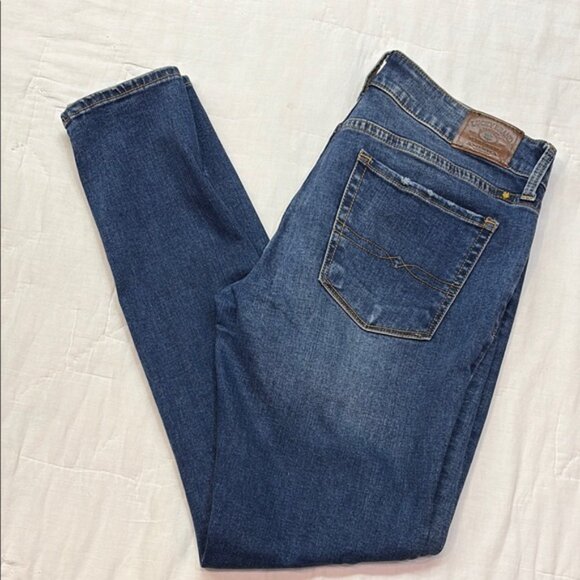 Lucky Brand Lolita Skinny Jeans Size 4/27 Naturally Distressed Blue Denim - Picture 5 of 7